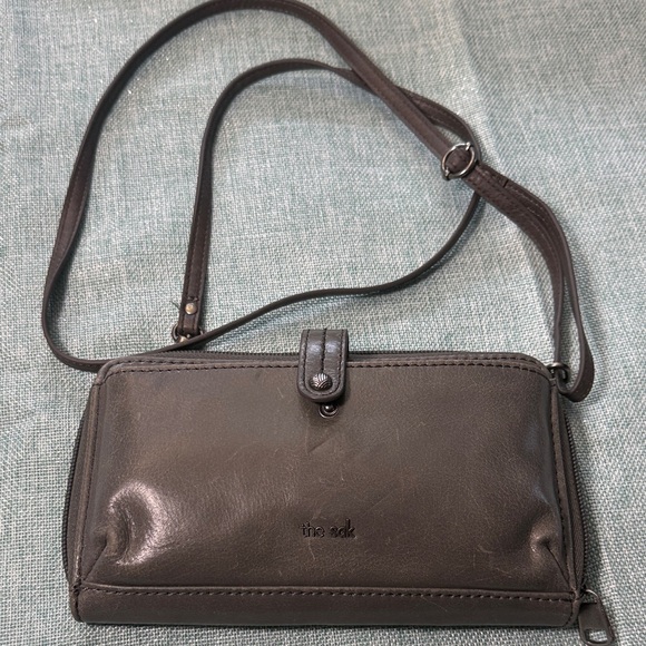 The Sak Handbags - The Sak Black Leather Crossbody Wallet Bag